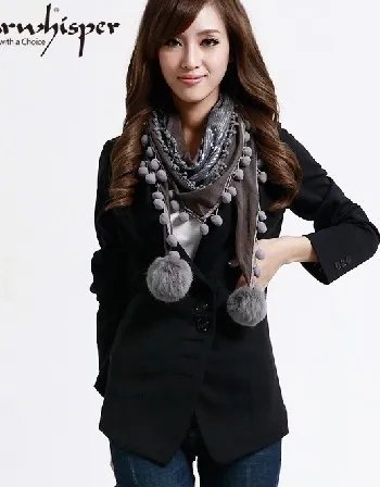 女士围巾的韩式系法