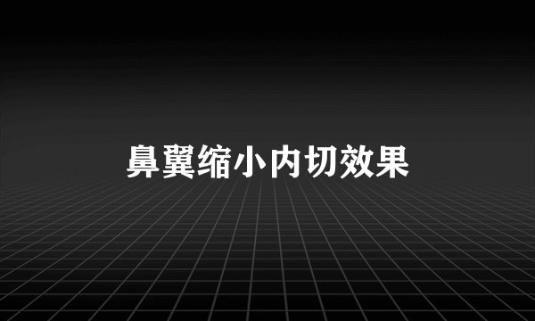 鼻翼缩小内切效果