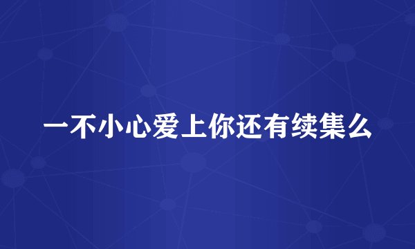一不小心爱上你还有续集么