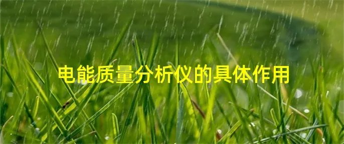 电能质量分析仪的具体作用