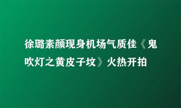 徐璐素颜现身机场气质佳《鬼吹灯之黄皮子坟》火热开拍