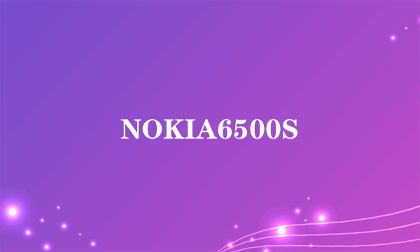 NOKIA6500S
