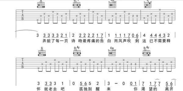 理想三旬吉他谱是？