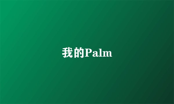 我的Palm
