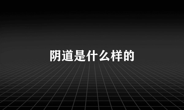 阴道是什么样的