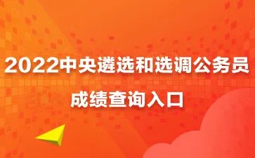 2022中央遴选成绩公布时间