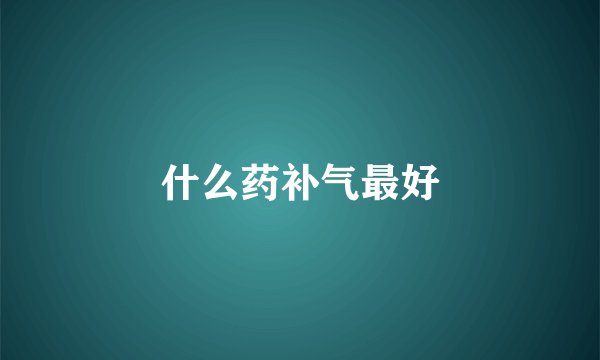 什么药补气最好