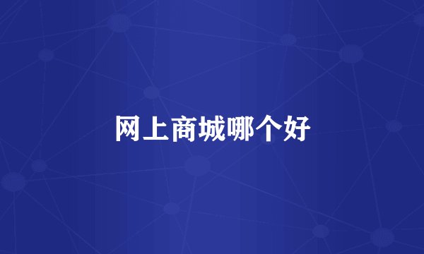 网上商城哪个好