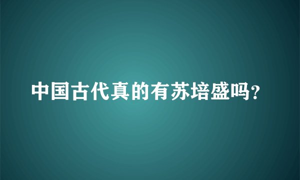 中国古代真的有苏培盛吗？
