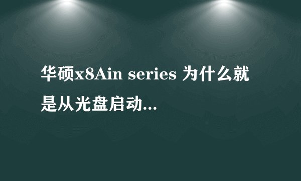 华硕x8Ain series 为什么就是从光盘启动不了 从装不了系统