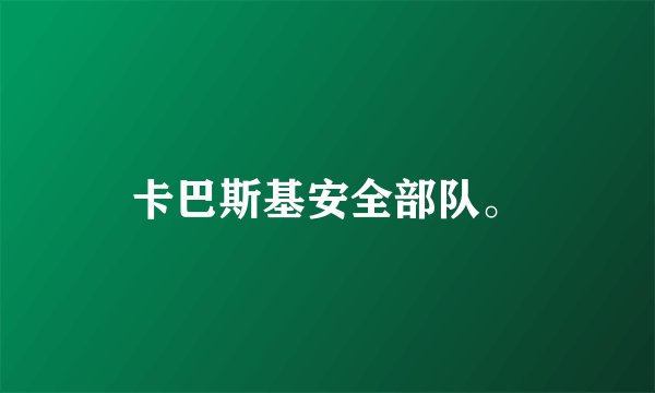 卡巴斯基安全部队。