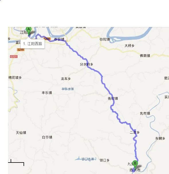 成自泸赤高速公路泸州到赤水段具体地图？具体经过哪些地方？
