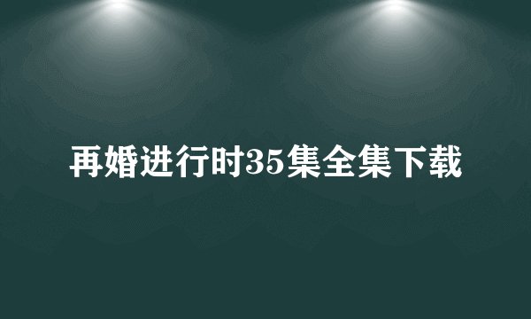再婚进行时35集全集下载