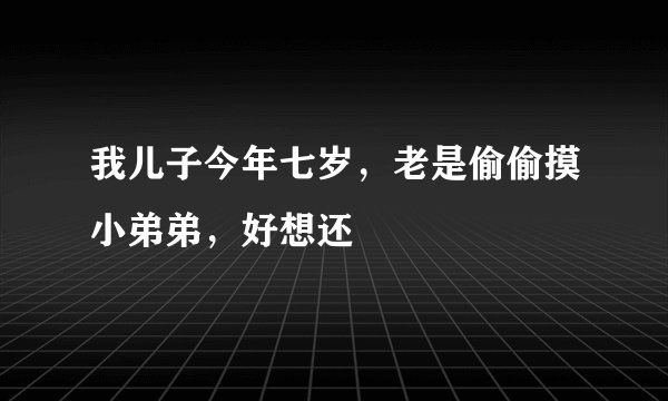 我儿子今年七岁，老是偷偷摸小弟弟，好想还