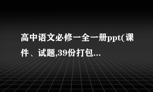 高中语文必修一全一册ppt(课件、试题,39份打包)人教课标版13