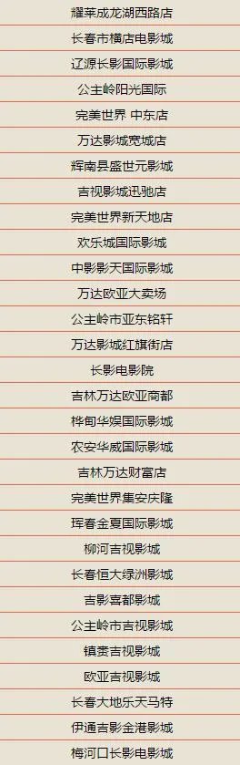 长春有哪些观影效果好的电影院？