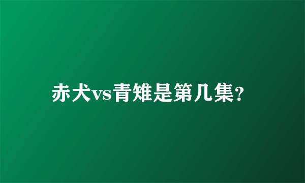 赤犬vs青雉是第几集？