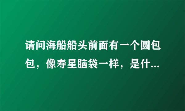 请问海船船头前面有一个圆包包，像寿星脑袋一样，是什么东西啊？
