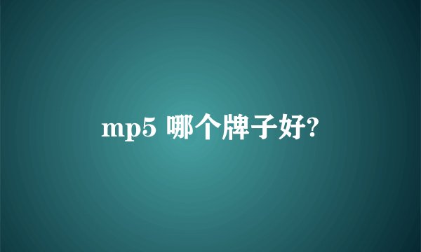 mp5 哪个牌子好?