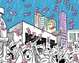 西安一小区天降百元大钞，钱是怎么被扔下来的？