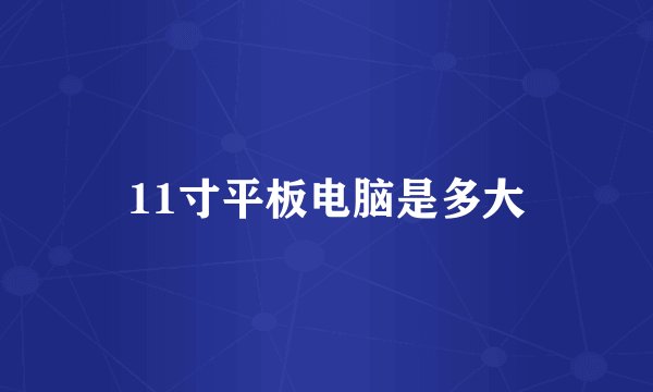 11寸平板电脑是多大