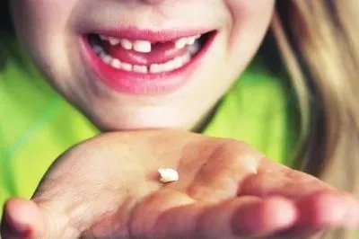 贾静雯晒全家照，掉牙的波妞喜感十足，孩子一般几岁就开始掉牙了？