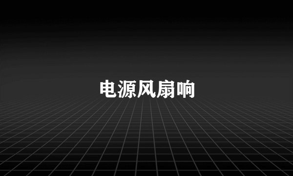 电源风扇响