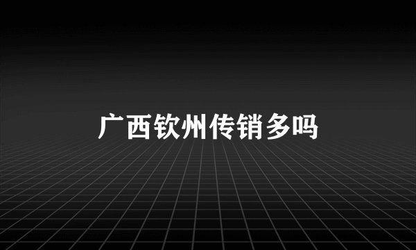 广西钦州传销多吗