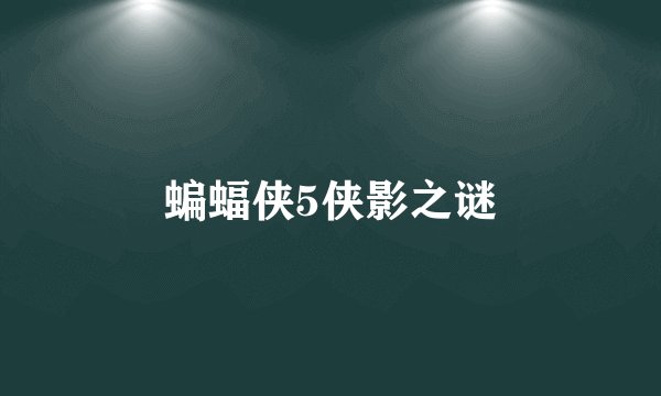 蝙蝠侠5侠影之谜