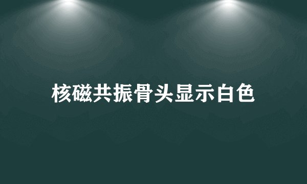 核磁共振骨头显示白色