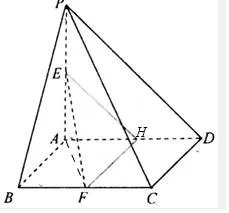 四边形ABCD是正方形，平面ABCD，PA=AB，E，F分别为PA，BC的中点.（1）求证：EF∥平面PCD；（2）求异面直线EF、CD所成角的正切值.