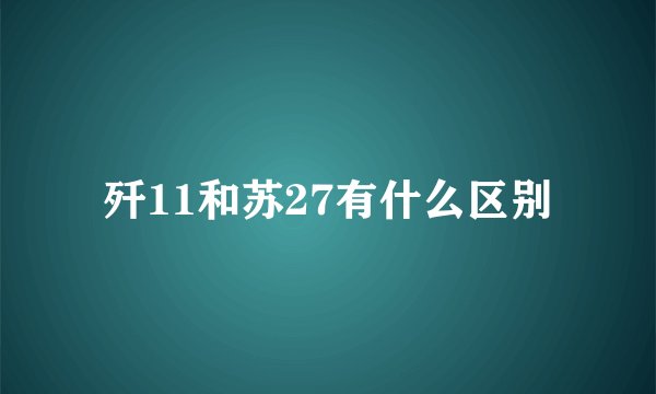 歼11和苏27有什么区别