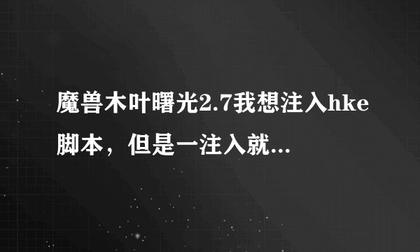 魔兽木叶曙光2.7我想注入hke脚本，但是一注入就开始不了了，一创建地图就弹回创建页面，