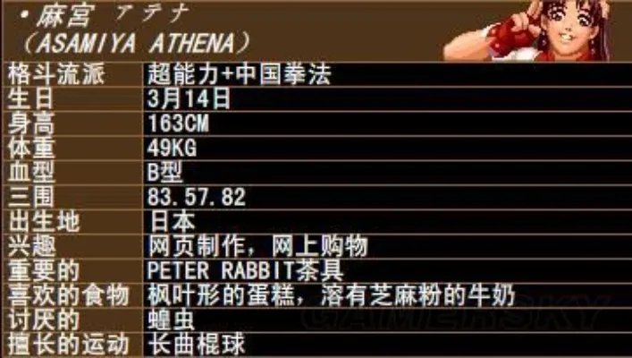 SNK格斗游戏角色资料百科全书