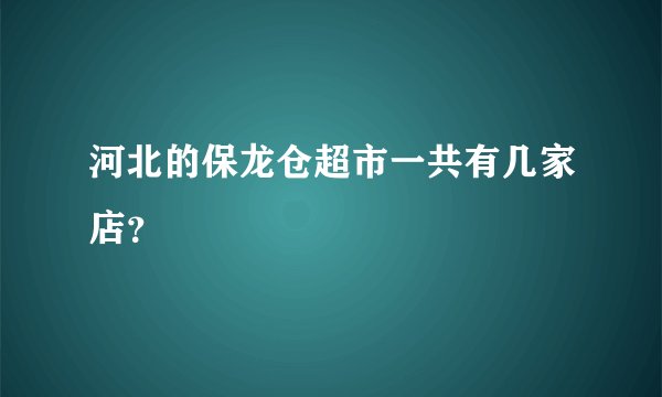 河北的保龙仓超市一共有几家店？