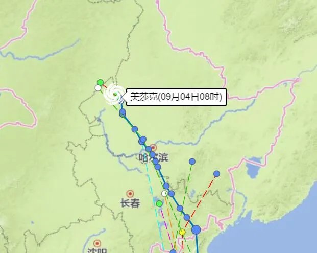 9号台风最新位置路径图今天 台风美莎克最新走向实时路径图