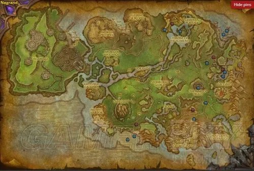 魔兽世界 6.0纳格兰稀有掉落、宝藏指南、滑翔机位置