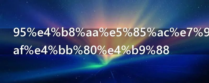 95个公益周是什么