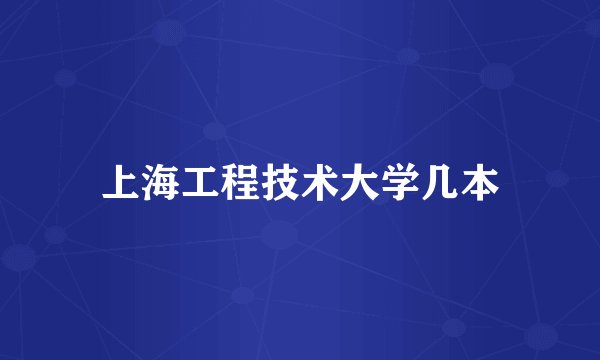 上海工程技术大学几本