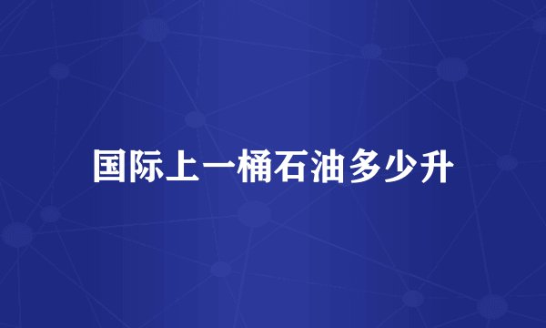 国际上一桶石油多少升