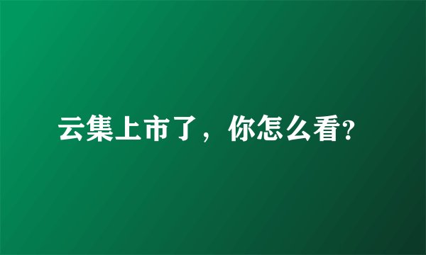 云集上市了，你怎么看？