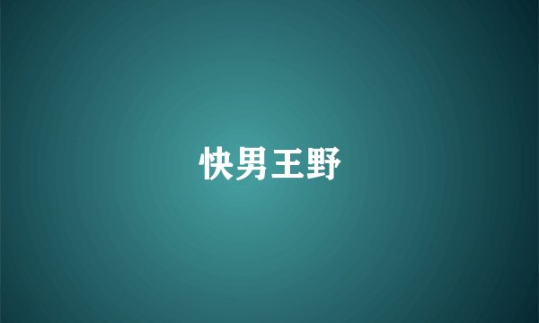 快男王野