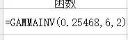 GAMMAINV 函数怎么用