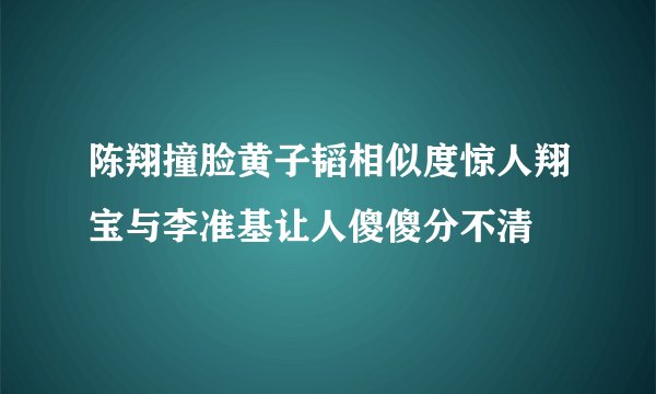 陈翔撞脸黄子韬相似度惊人翔宝与李准基让人傻傻分不清