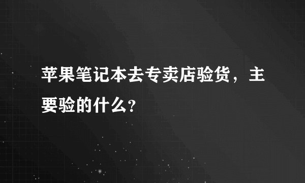 苹果笔记本去专卖店验货，主要验的什么？