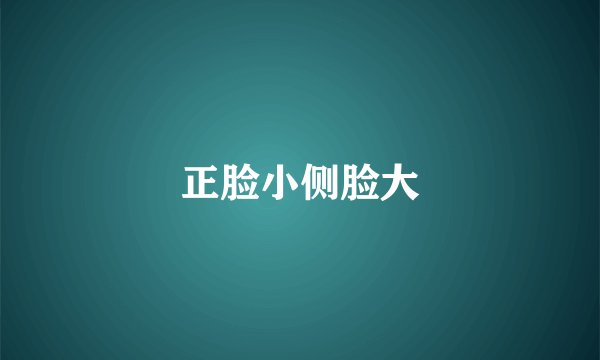 正脸小侧脸大