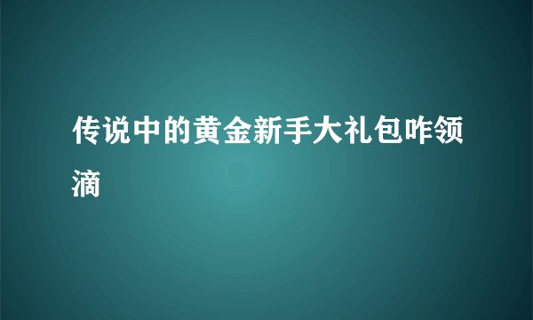 传说中的黄金新手大礼包咋领滴