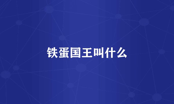 铁蛋国王叫什么