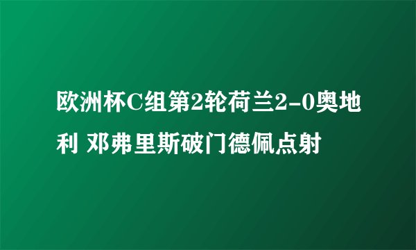 欧洲杯C组第2轮荷兰2-0奥地利 邓弗里斯破门德佩点射
