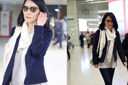 俞飞鸿低调现身尽显优雅 工作室晒玩雪照短发超清爽